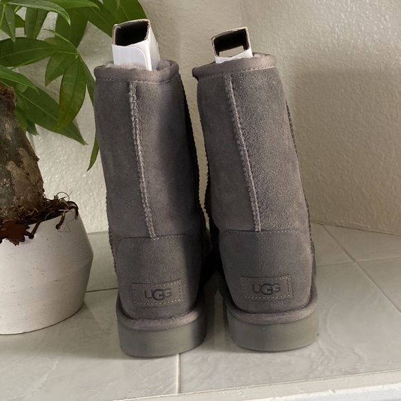 NWOT UGG gray shearling booties. - Picture 2 of 8